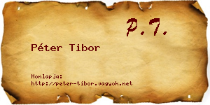 Péter Tibor névjegykártya