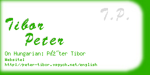 tibor peter business card